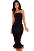 Sexy Strapless Black Fishtail Party Bandage Dresses
